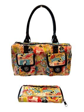 Disney Park Walt Disney Work Retro Collage Bag and Wallet